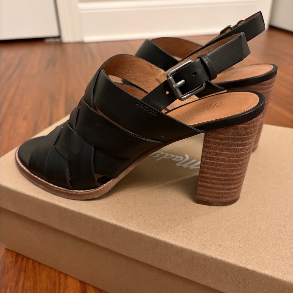Madewell Woven Leather Heeled Sandals